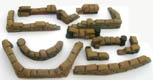 28mm WWII Sand Bag Set