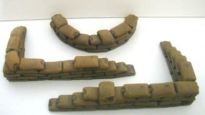 28MM WWII Battlefield Terrain Sand Bag Set