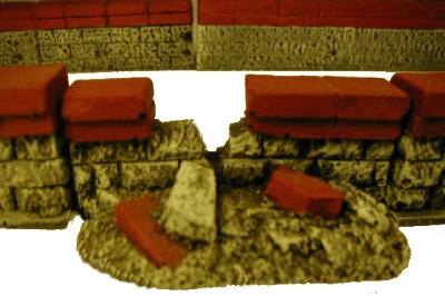 Brick Top Wall WWII miniature wargaming buildings terrai