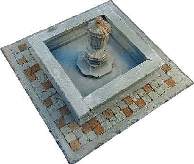 Fountain WWII miniature wargaming buildings terrain