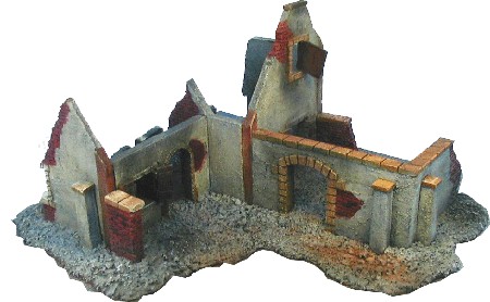 Farm House WWII war gaming terrain ruined buildings