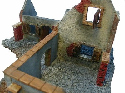 Farm House WWII war gaming terrain ruined buildings