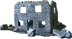 Ruined Stone Building WWII miniature wargaming terrain buildings