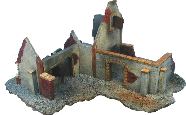 Ruined Building WWII Gaming Terrain